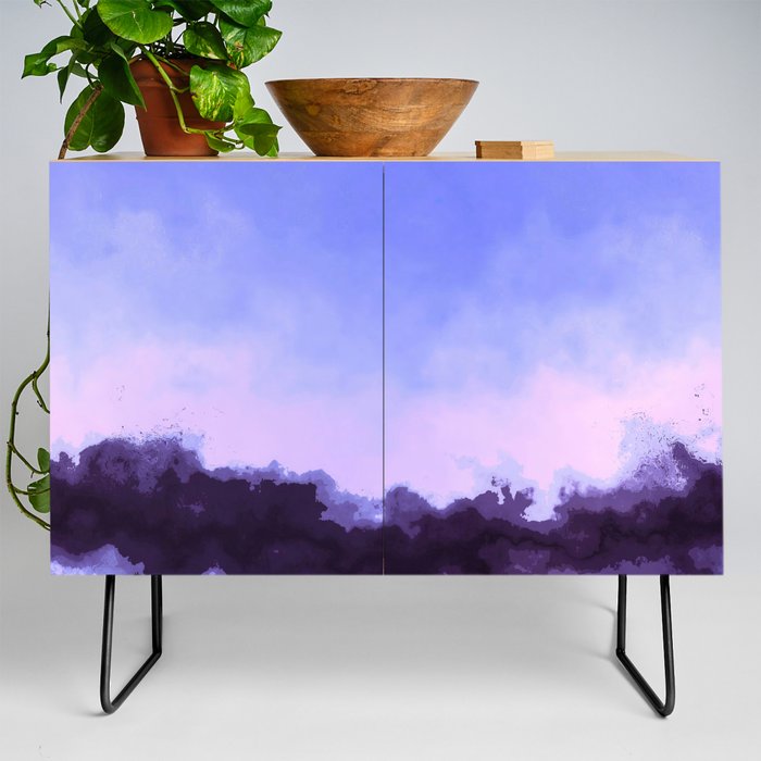 A beautiful abstract background with colorful paint textures Credenza