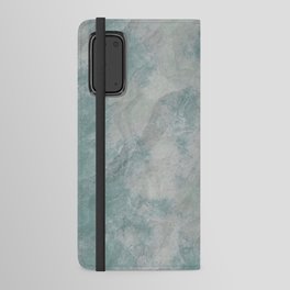 Elegant blue grey bent paper Android Wallet Case
