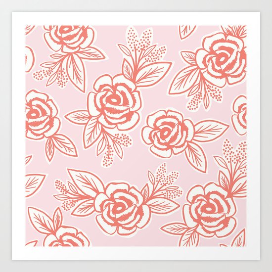 Roses - Pink Art Print