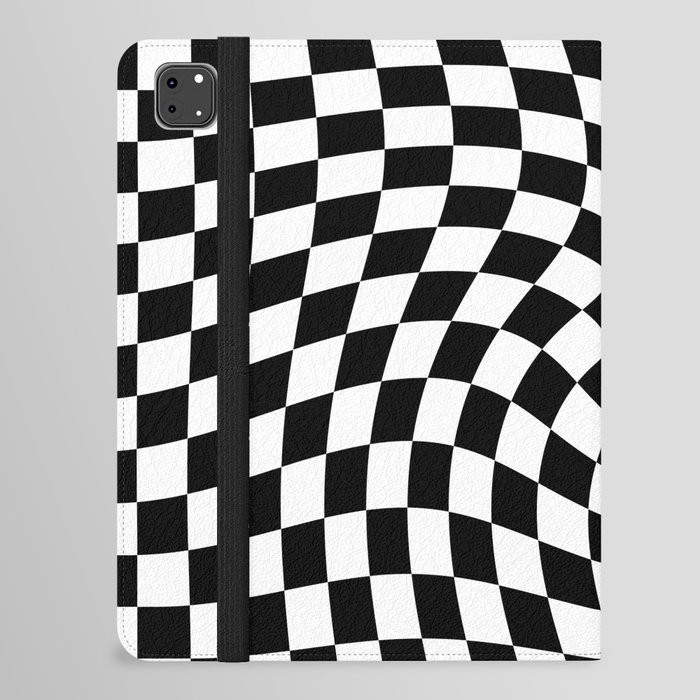 Check VIII - Black Twist — Checkerboard Print iPad Folio Case