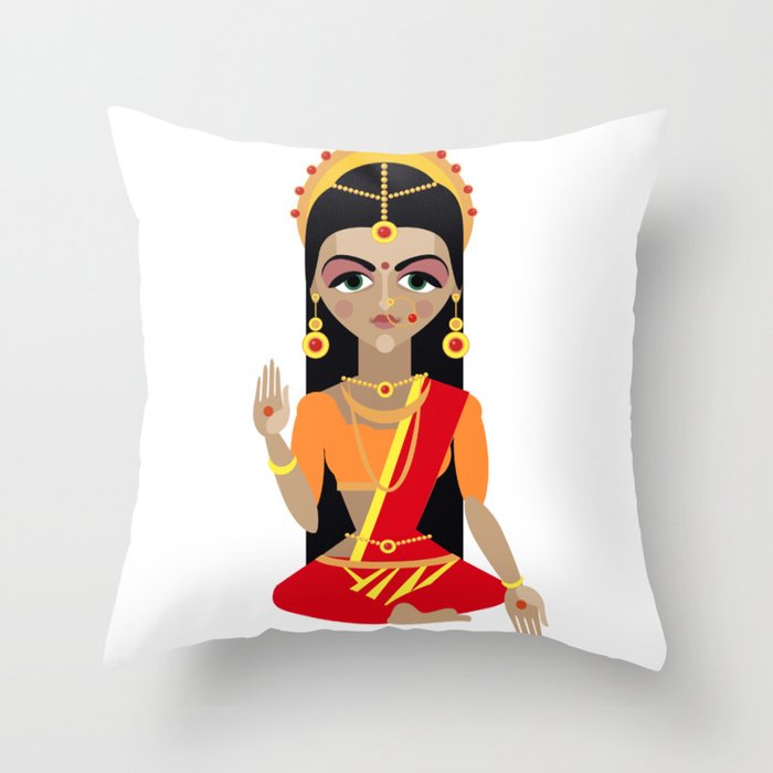 mata Parvati Throw Pillow