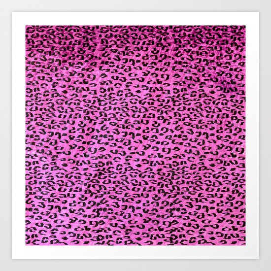 Pink Leopard Spots Art Print