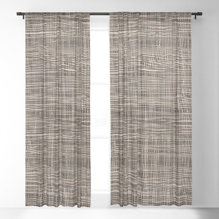 Burlap Lace Texture Sheer Curtain By Pixelstory Society6