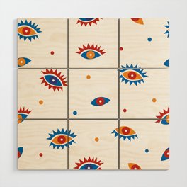 Eye Pattern Wood Wall Art