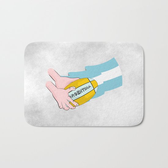 Argentina Rugby Bath Mat