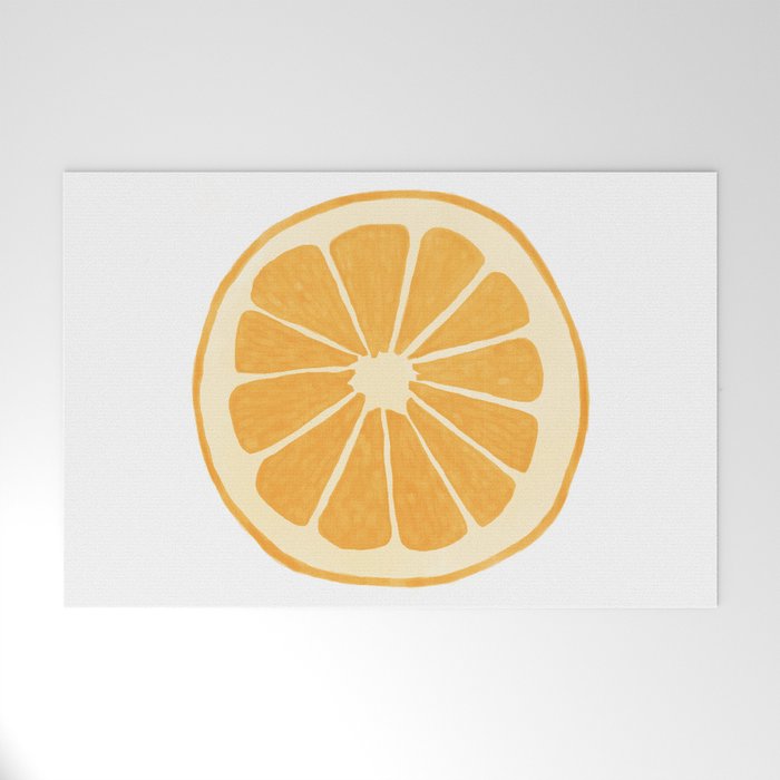 Orange Welcome Mat by Foxglove and Ivy | Society6