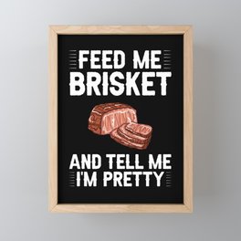 Smoked Brisket Beef Oven Rub Grill Smoker Framed Mini Art Print