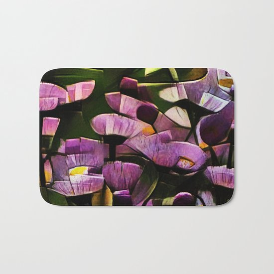 Abstract Wldflowers Bath Mat