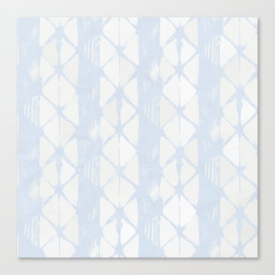 Simply Braided Chevron Sky Blue on Lunar Gray Canvas Print