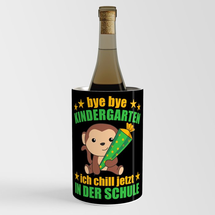 Monkey School Enrollment Kindergarten Wine Chiller