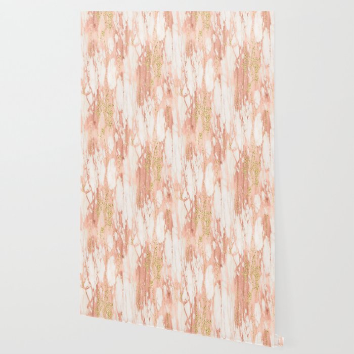 Rose Gold Marble Rose Gold Yellow Gold Shimmery Metallic Marble
