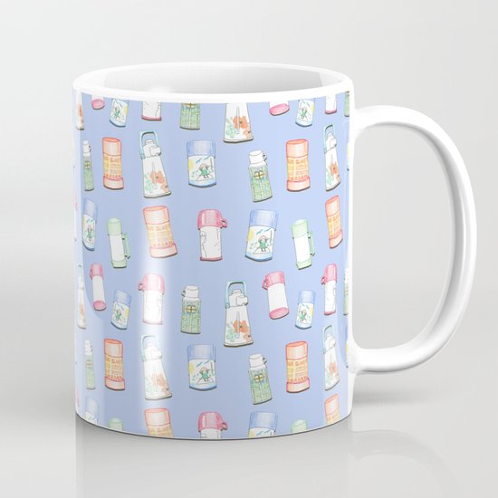 Thermos Pattern Blue Mug