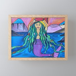 The Maiden of Deception Pass Offers a Bittersweet Goodbye to the Cliffside Scotch Broom Framed Mini Art Print