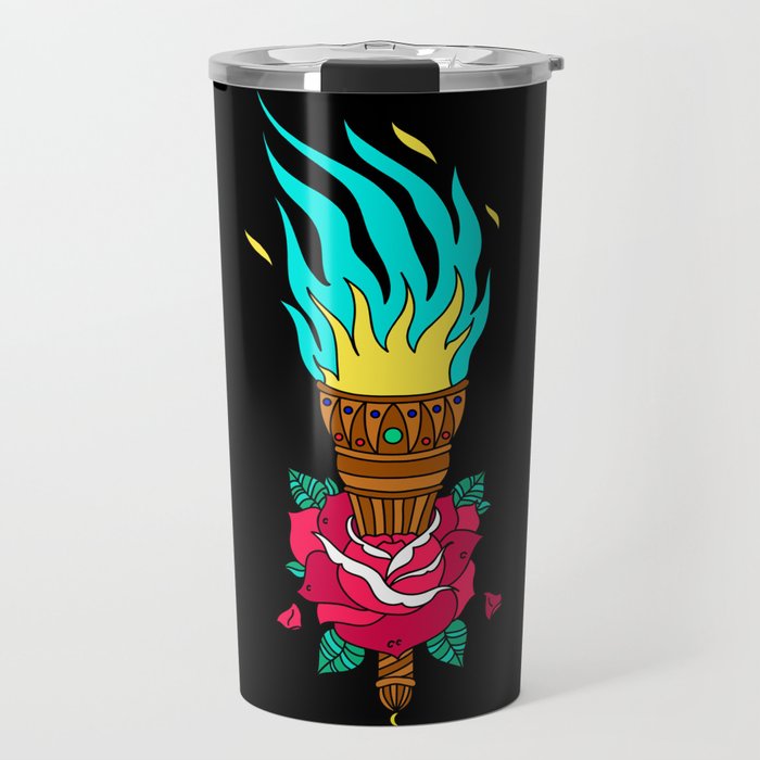 TORCHED ROSE Travel Mug