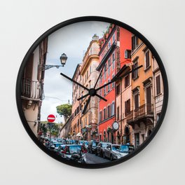 Streets of Rome | Europe Italy City Urban Street Photography Wall Clock