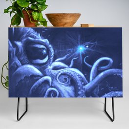20,000 Leagues in Blue Credenza