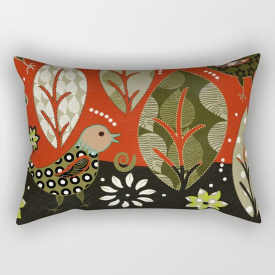 birds in summer Rectangular Pillow