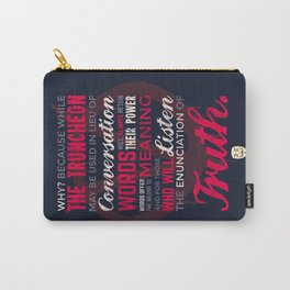 Enunciation of Truth // Comic, Anarchy, Revolution, Anonymous - Dark Ver Carry-All Pouch | Watercolor, V, Revolution, Words, Mask, Meaning, Truth, Graphicdesign, Illustration, Anarchy 