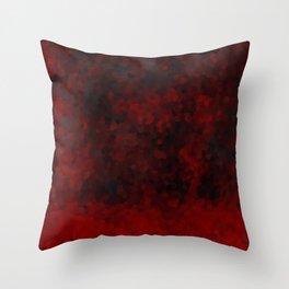 Goth Midnight Black and Red Geometric Abstract Throw Pillow