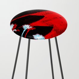 Surf in the City - Black + Red Counter Stool