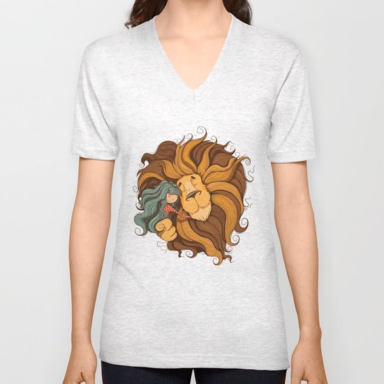 Lion Unisex V-Neck