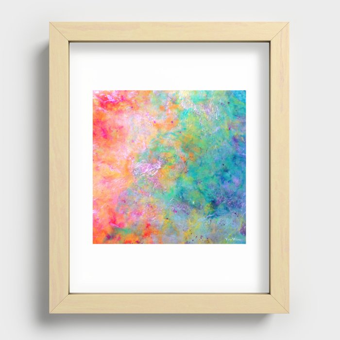 Kiss of Aether - Original Abstract Art by Vinn Wong Recessed Framed Print