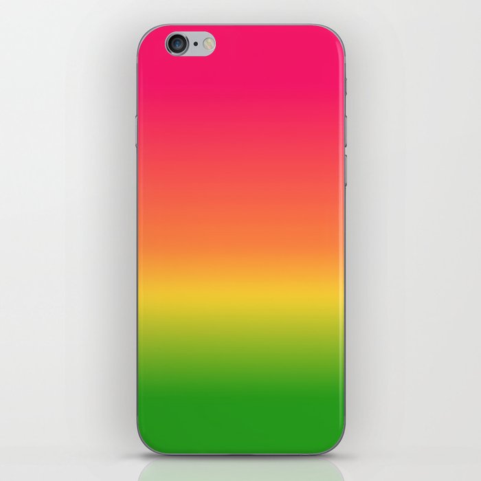 OMBRE BRIGHT COLORFUL RAINBOW STRIPES  iPhone Skin