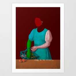 The truth is dead · ? Die Frau mit den Bananen · Loesung C Art Print