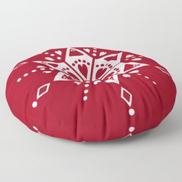 Scandinavian pattern #6.1 red Floor Pillow