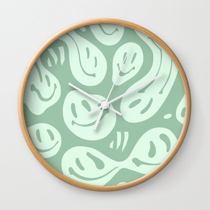 Minty Fresh Melted Happiness Wall Clock