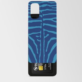 Zebra Wild Animal Print 266 Blue on Blue Android Card Case