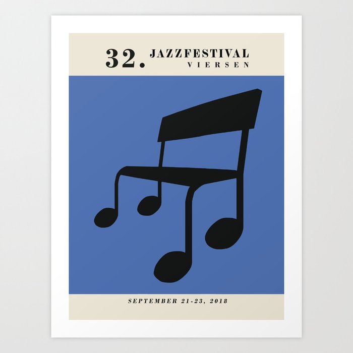 Vintage poster-Jazz festival 32. Art Print