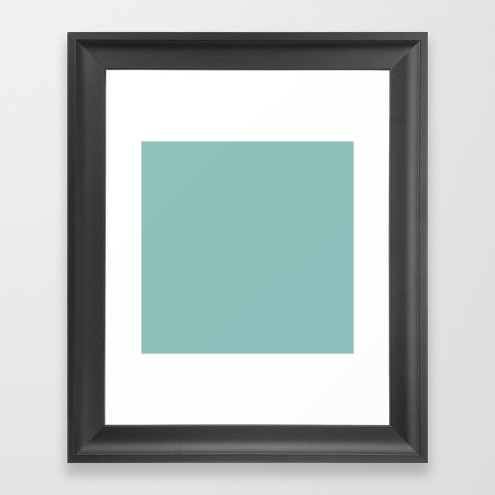 Pastel Blue Color Framed Art Print