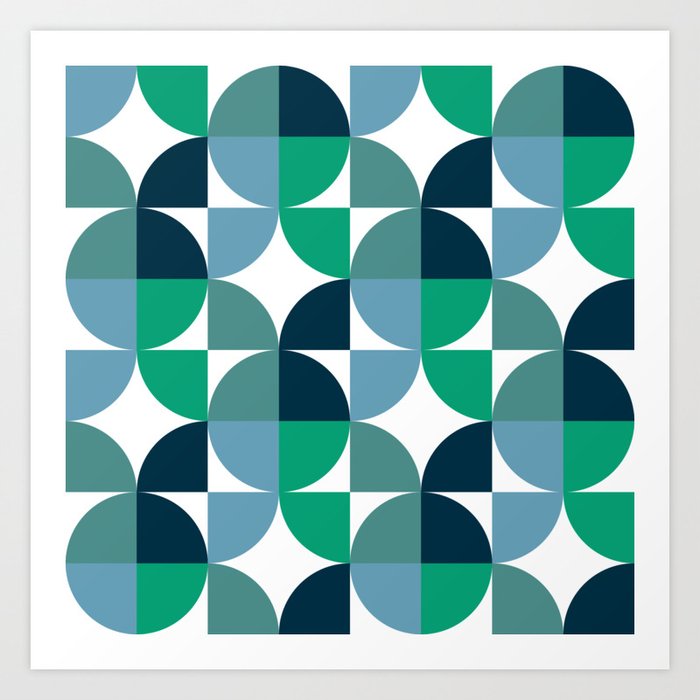 Geometric modern minimalist pattern Art Print