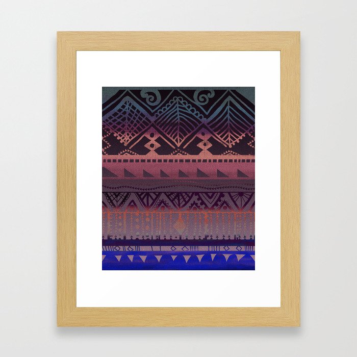 Tribal Ocean Framed Art Print