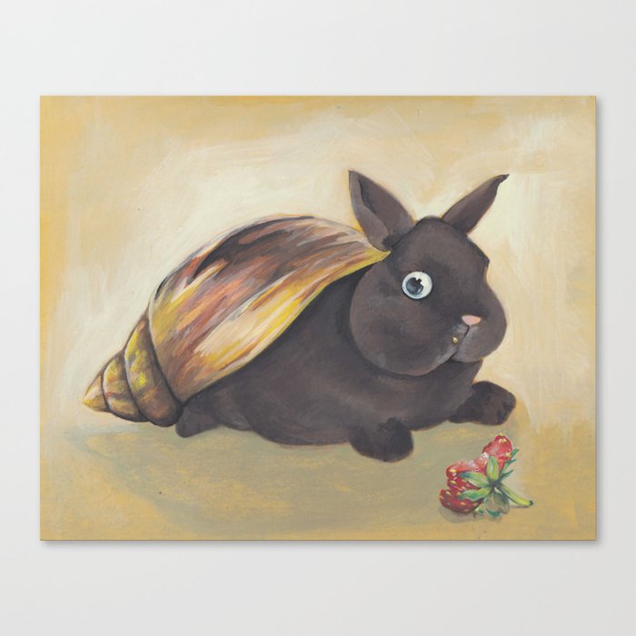 Giant rabbit snail Canvas Print