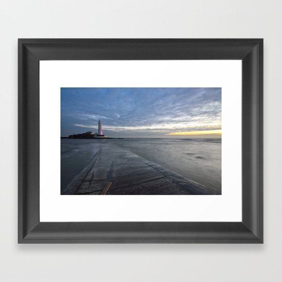 St Marys Lighthouse Framed Art Print