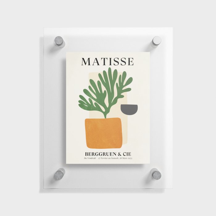 Bronze Vase & Leaves: Matisse Edition | Mid Century Series Floating Acrylic Print