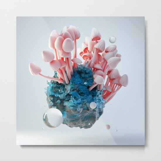 Mushroom Rock Metal Print