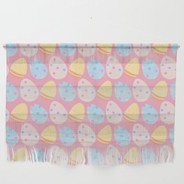 Colorful Pastel Easter Egg Pattern Wall Hanging