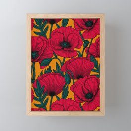 Red poppy garden    Framed Mini Art Print
