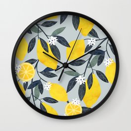 Lemons pattern Wall Clock