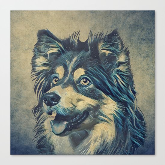 Shetland Sheepdog Painting Canvas Print