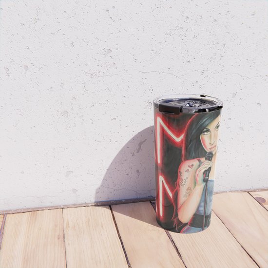 Amy Fame Colored Pencil Drawing Travel Mug By Chiarafiori Society6