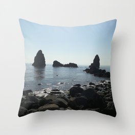 Volcanic Coast Throw Pillow