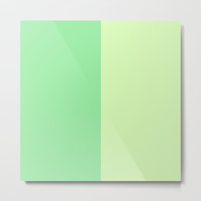 Green Monochromatic Colorblock Pattern Metal Print
