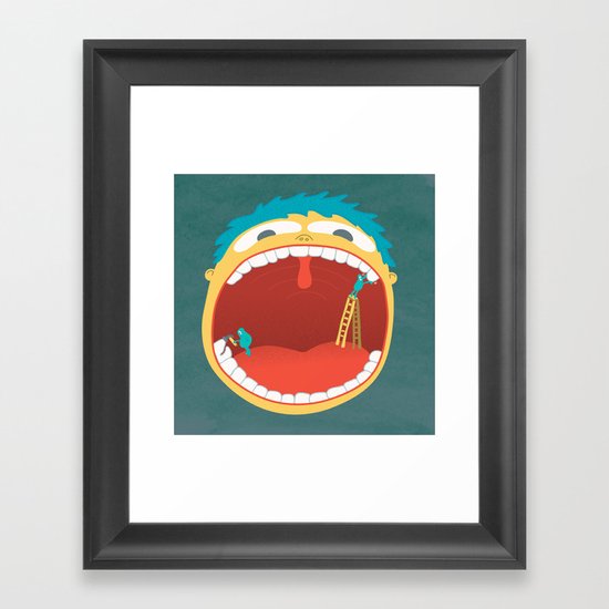 Oh, They're Teeth People! Framed Art Print