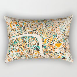 Paris mosaic map #3 Rectangular Pillow