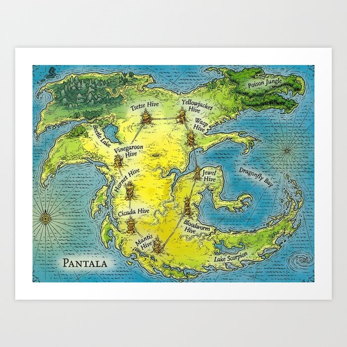 Wings Of Fire Maps 02 Art Print