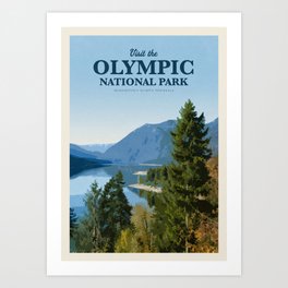Visit the Olympic National Park Art Print